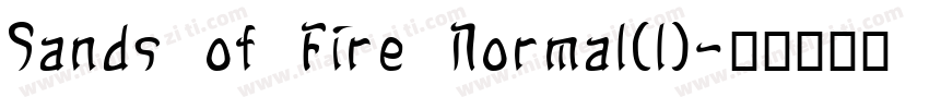 Sands of Fire Normal(1)字体转换